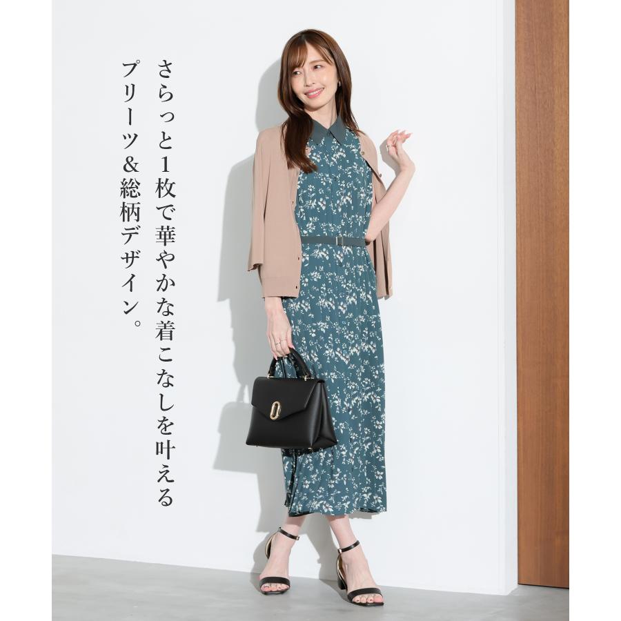 Honeys（ハニーズ） ワンピース ノースリーブ ロング丈 プリーツ