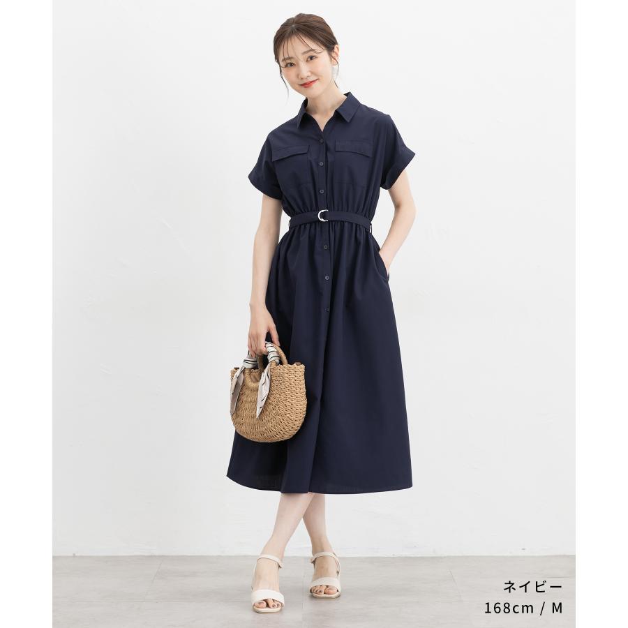 Honeys（ハニーズ） ワンピース 半袖 ロング丈 オフィス きれいめ