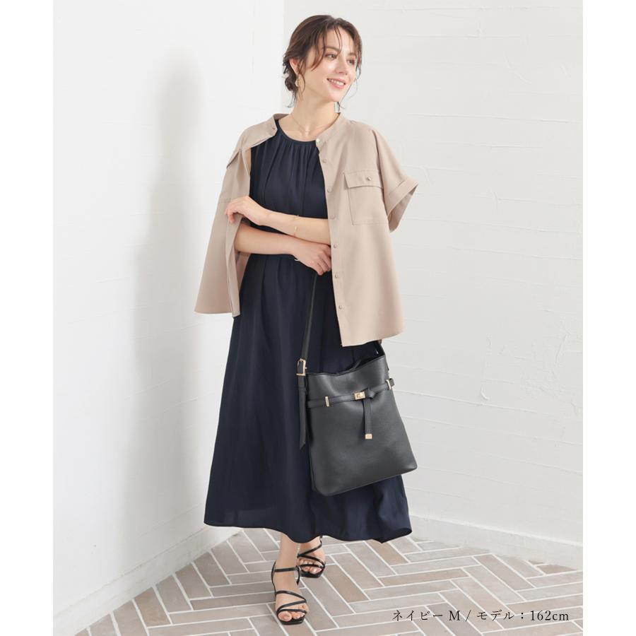 Honeys（ハニーズ） ワンピース ノースリーブ ロング丈 ベルト付き
