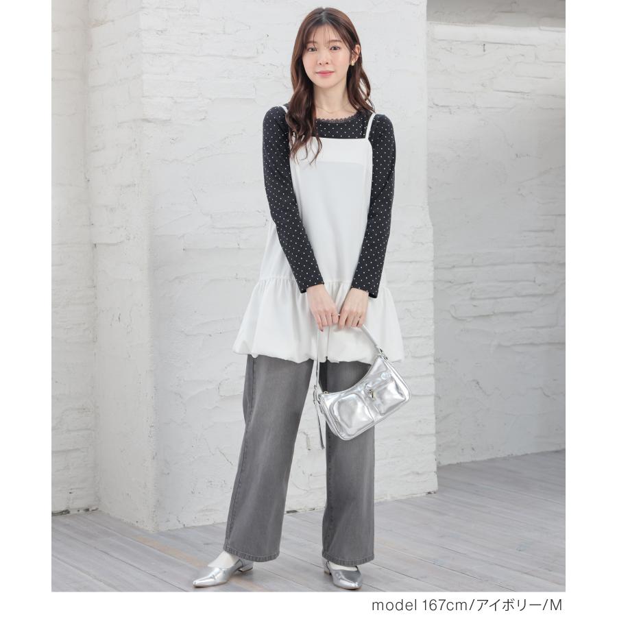 Honeys（ハニーズ） ノースリーブ ひざ丈 バルーンシルエット 