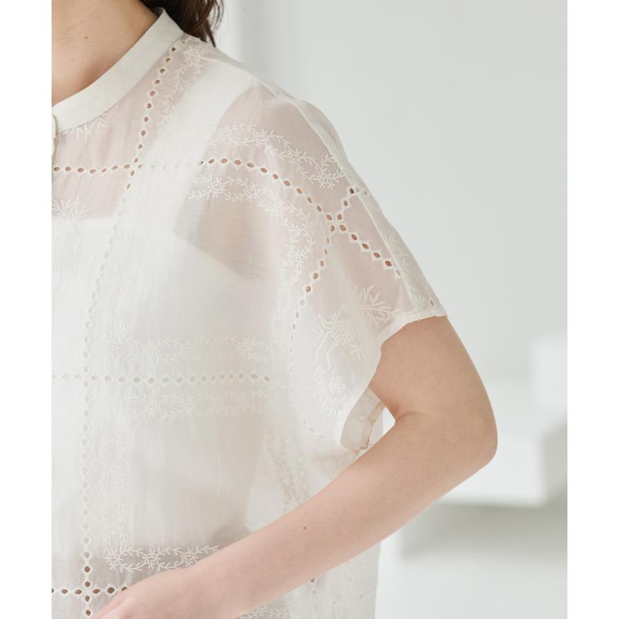 Honeys（ハニーズ） トップス 半袖 花柄 ボックスシルエット フレンチ