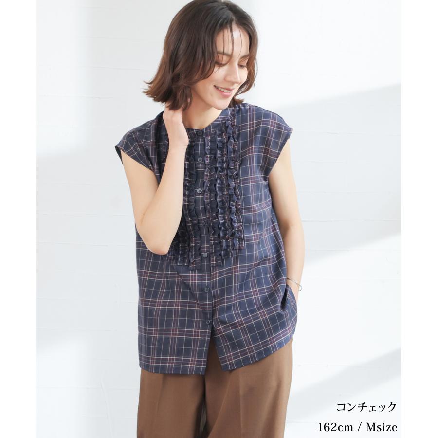 Honeys（ハニーズ） トップス ブラウス ノースリーブ フリル バンド