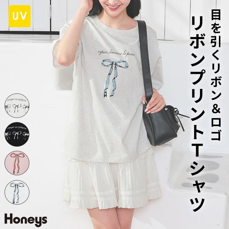 Honeys トップス Tシャツ 半袖Tシャツ カットソー 半袖 コットン Honeys トップス Tシャツ 半袖Tシャツ カットソー 半袖 コットン