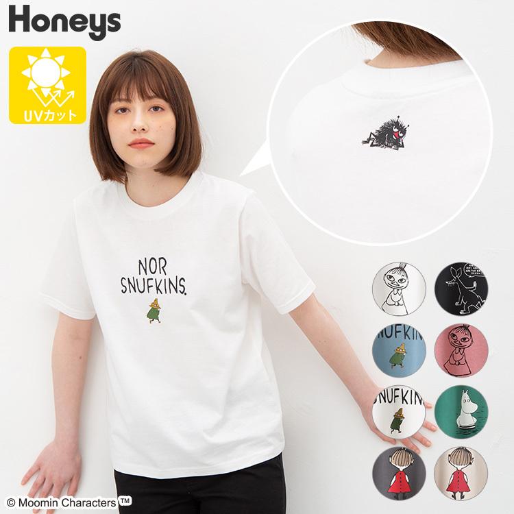 トップス Tシャツ 半袖 イラストプリント 綿 コットン Uvカット 可愛い レディース 夏 Honeys ハニーズ ムーミン 半袖ｔシャツ ハニーズ Yahoo 店 通販 Yahoo ショッピング