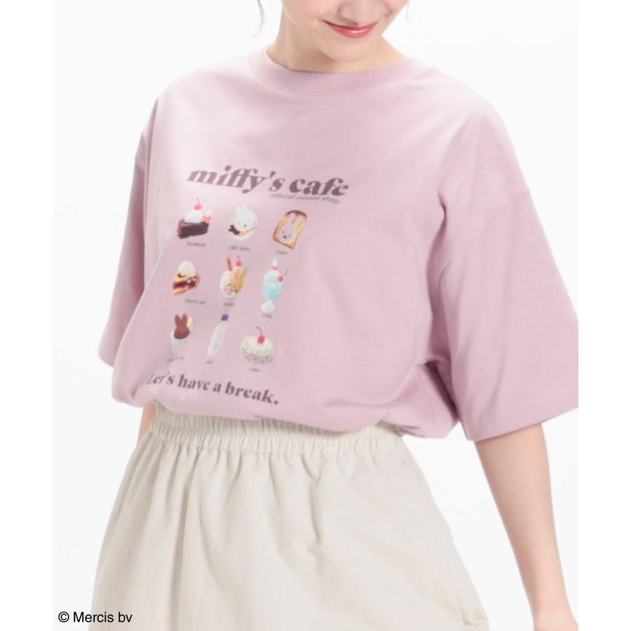 トップス Tシャツ レディース 白 半袖 ゆったり UVカット USAコットン 刺繍 プリント 夏 Honeys ハニーズ ミッフィー／ゆるＴシャツ｜honeys-online｜09