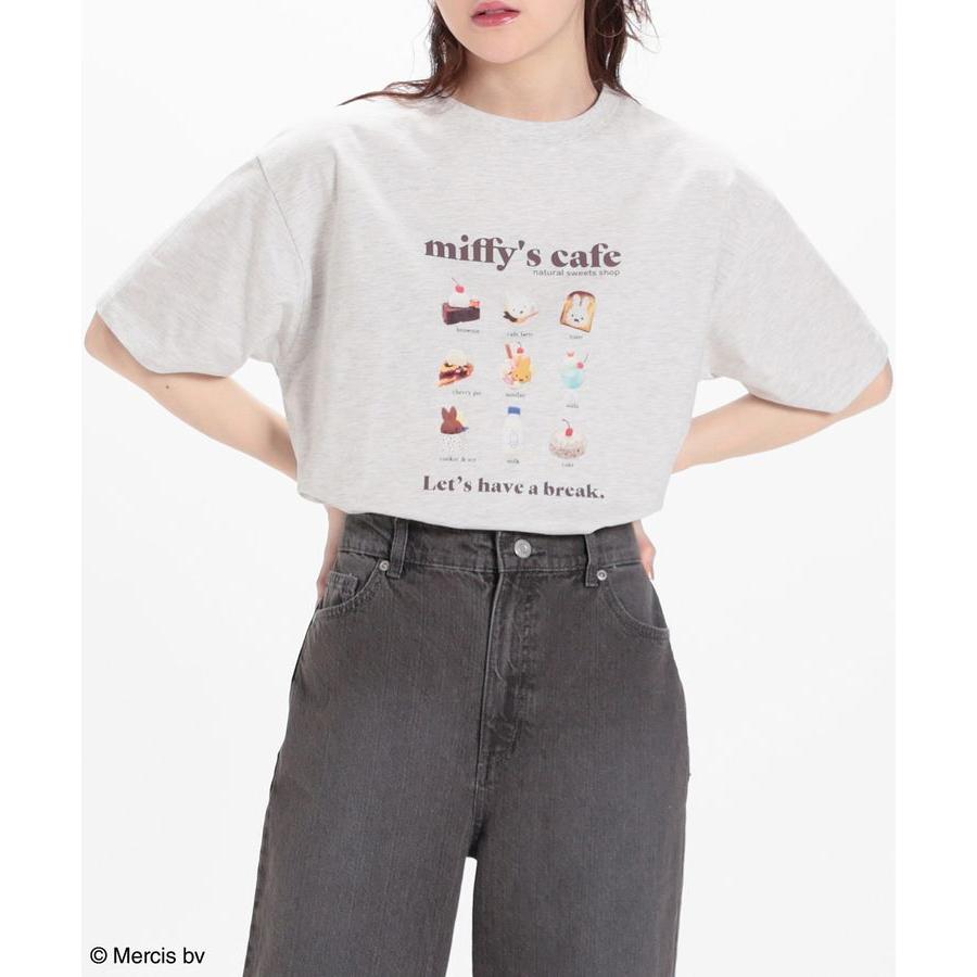 トップス Tシャツ レディース 白 半袖 ゆったり UVカット USAコットン 刺繍 プリント 夏 Honeys ハニーズ ミッフィー／ゆるＴシャツ｜honeys-online｜11