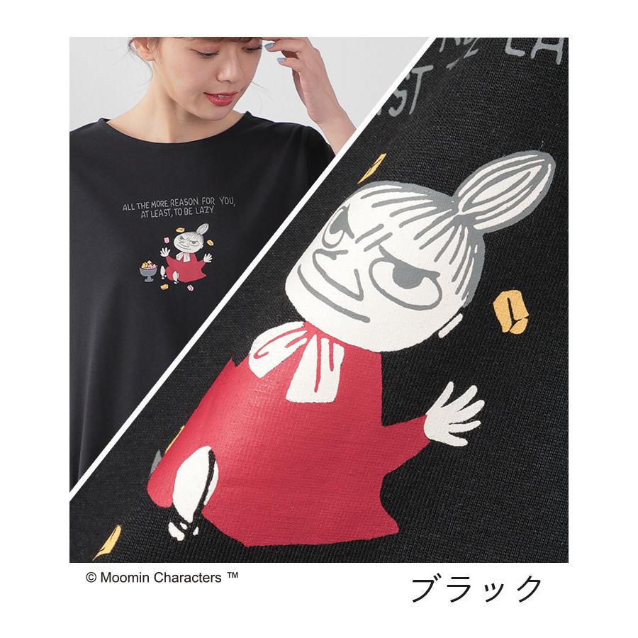ワンピース ｔシャツワンピ 7分袖 イラストプリント ａライン 可愛い レディース 春 Honeys ハニーズ ムーミン ７分ワンピース ハニーズ Yahoo 店 通販 Yahoo ショッピング