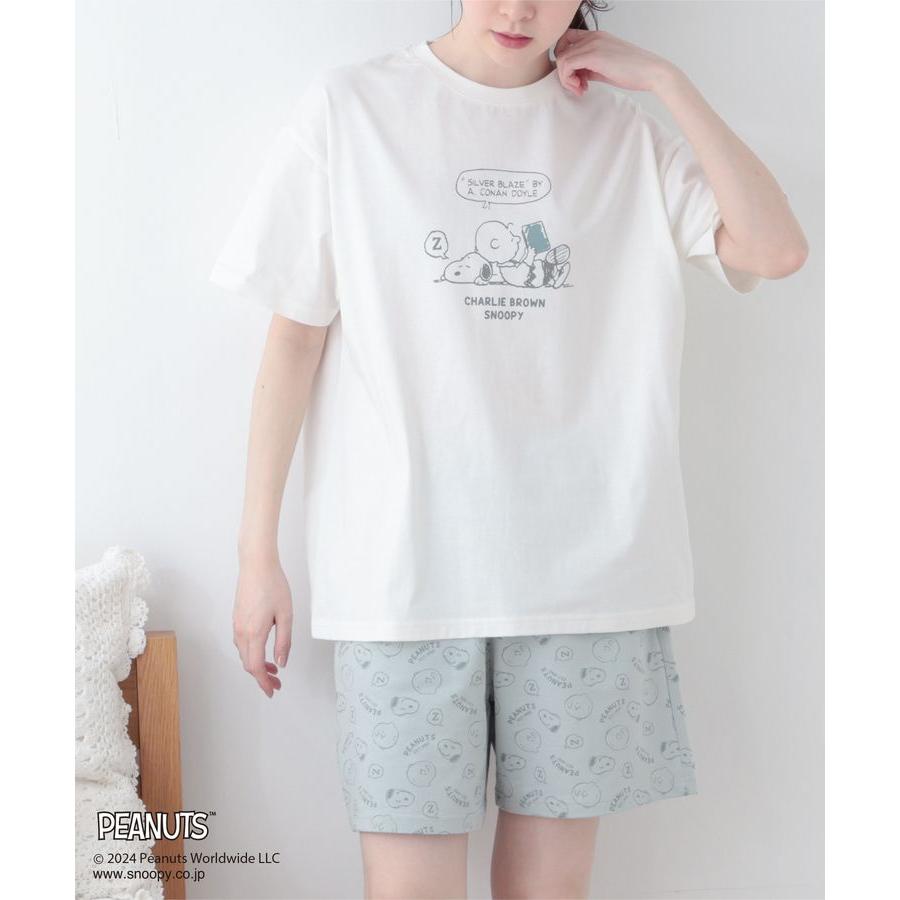 ルームウェア パジャマ 部屋着 Tシャツ 半袖 ショートパンツ レディース 夏 Honeys ハニーズ スヌーピー／ルームウェア（上下セット）｜honeys-online｜06