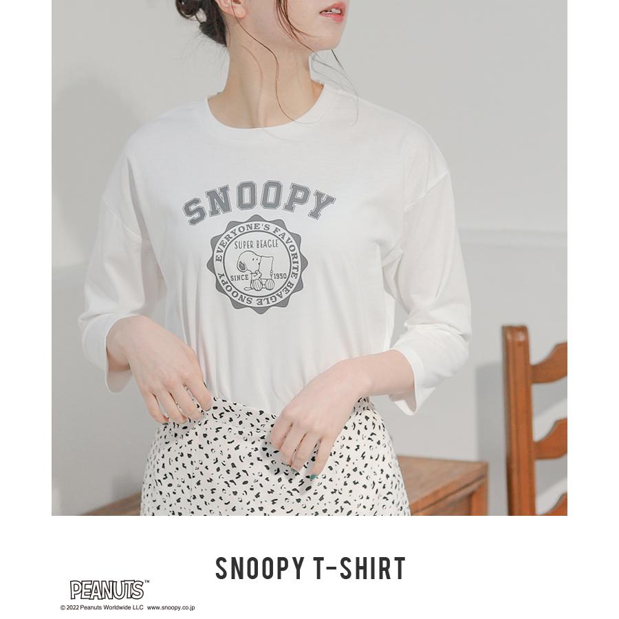 トップス ｔシャツ ロンｔ ７分袖 イラストプリント ロゴ ゆったり かわいい レディース 春 Honeys ハニーズ スヌーピー ｔシャツ ハニーズ Paypayモール店 通販 Paypayモール