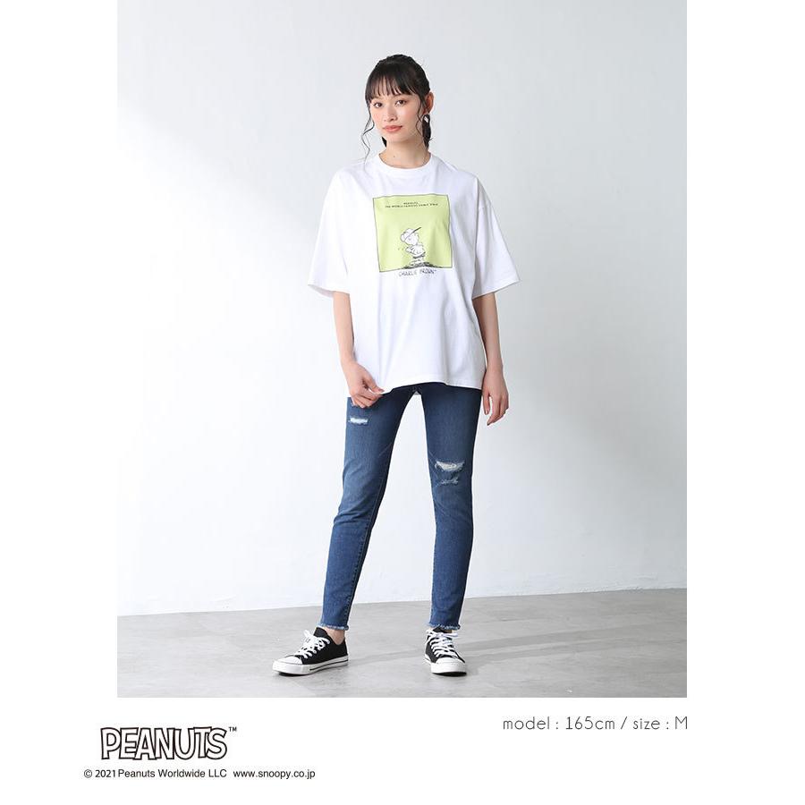 トップス Tシャツ 半袖 ビッグプリント ロゴ 綿 コットン ゆったり おしゃれ レディース 春 夏 Honeys ハニーズ スヌーピーｔシャツ ハニーズ オンラインショップ 通販 Paypayモール