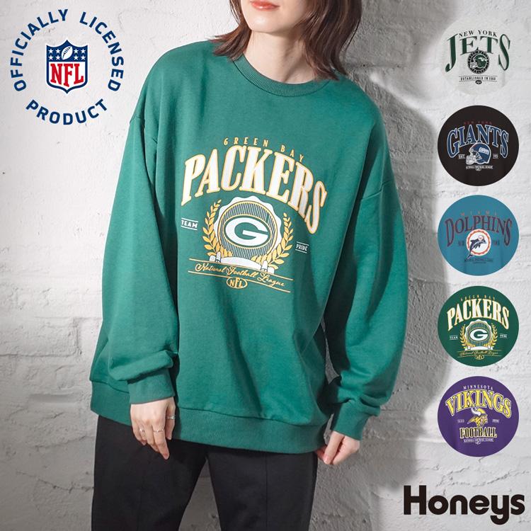 トップス トレーナー スウェット 長袖 オーバーサイズ ロゴ 刺繍 おしゃれ レディース 秋 Honeys ハニーズ ｎｆｌ ゆるトレーナー ハニーズ Yahoo 店 通販 Yahoo ショッピング