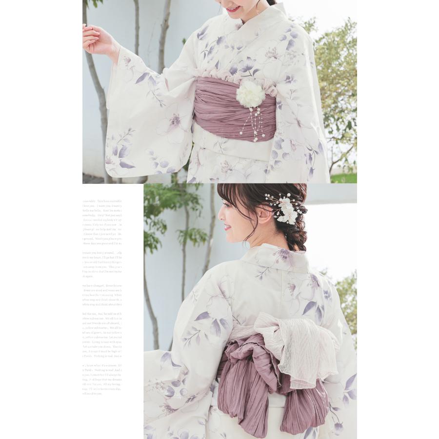 Honeys 浴衣 ゆかた 2025浴衣 花柄 レトロ 古風 単品浴衣 浴衣