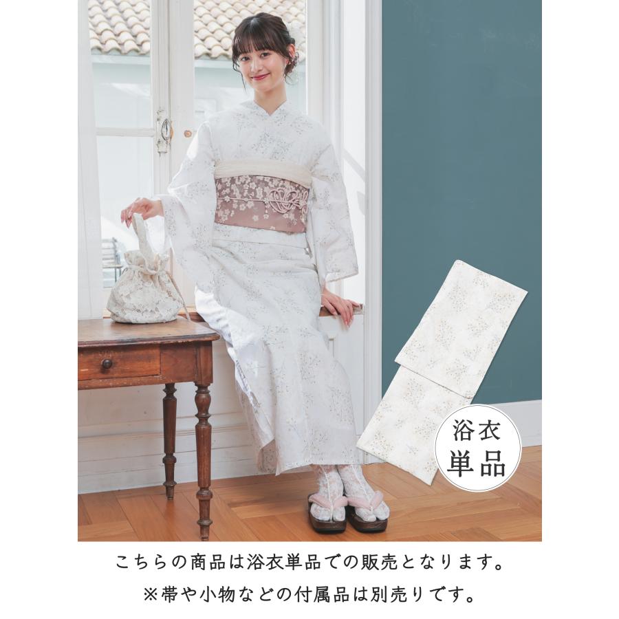 Honeys 浴衣 ゆかた 2025浴衣 花柄 レトロ 古風 単品浴衣 浴衣