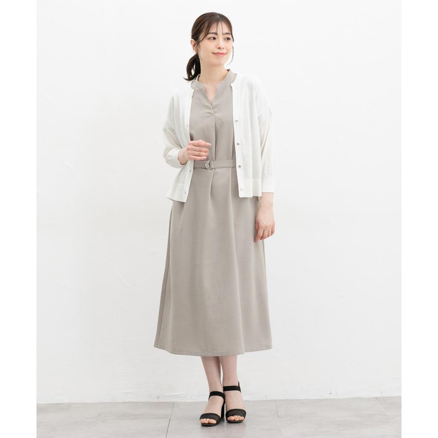 SNIDEL - ゆき♡秋服 リリーブラウン ハニーミーハニー 好きにも Honeys ワンピース 半袖 ロング丈 スキッパーカラー 麻調 リネン