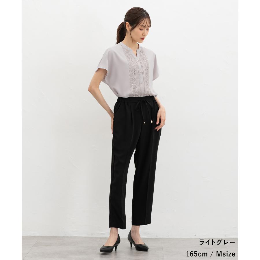 【半額以下、お値下げしました】ジョリープッぺ　ブラウス　どちらが前でも着用可 Honeys（ハニーズ） トップス ブラウス 半袖 大きいサイズ オフィス
