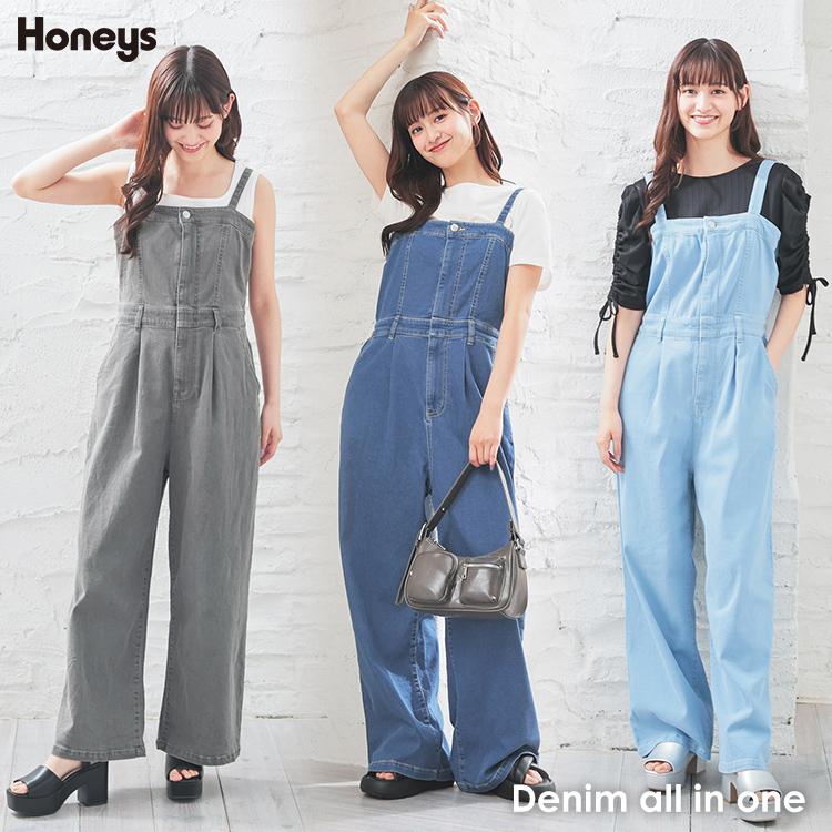 Honeys（ハニーズ） ボトムス オールインワン サロペット コットン 綿