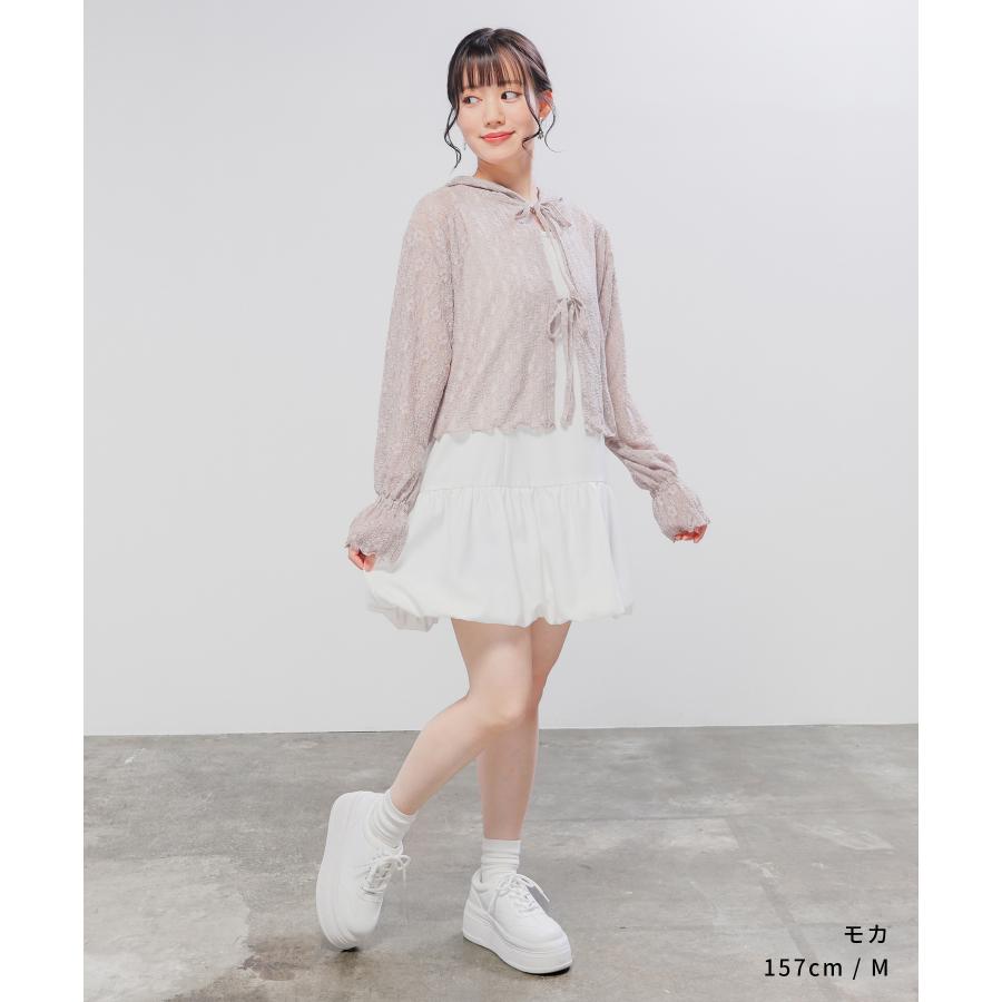 Honeys（ハニーズ） トップス パーカー カーディガン 長袖 リボン付き