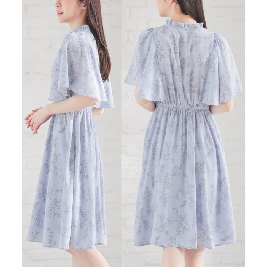 EGER 花柄 半袖 ひざ丈ワンピース BBbaroma 花柄 半袖ひざ丈ワンピース XL - メルカリ