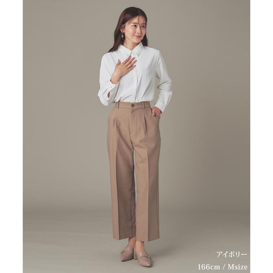ブラウス　長袖　柄ブラウス　比翼仕立て　金ボタン　レトロ　11号　L 7730610112_c9.jpg