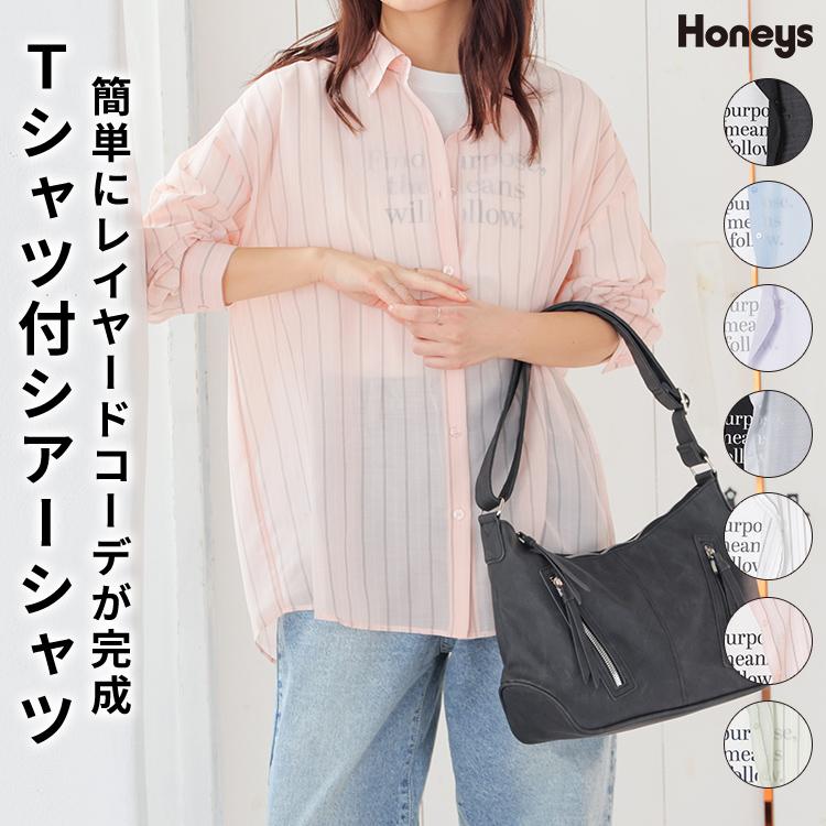 Honeys（ハニーズ） トップス シャツ Tシャツ ブラウス 長袖 半袖T