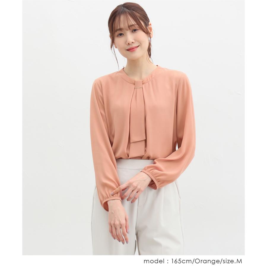 Honeys ブラウス レディース 長袖 白 黒 セレモニー オフィス Honeys ブラウス レディース 長袖 白 黒 セレモニー オフィス