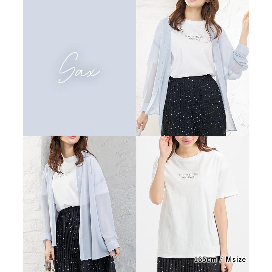 Honeys シャツ ブラウス 長袖 シアー Tシャツ セット 羽織り 白 Honeys シャツ ブラウス 長袖 シアー Tシャツ セット 羽織り 白