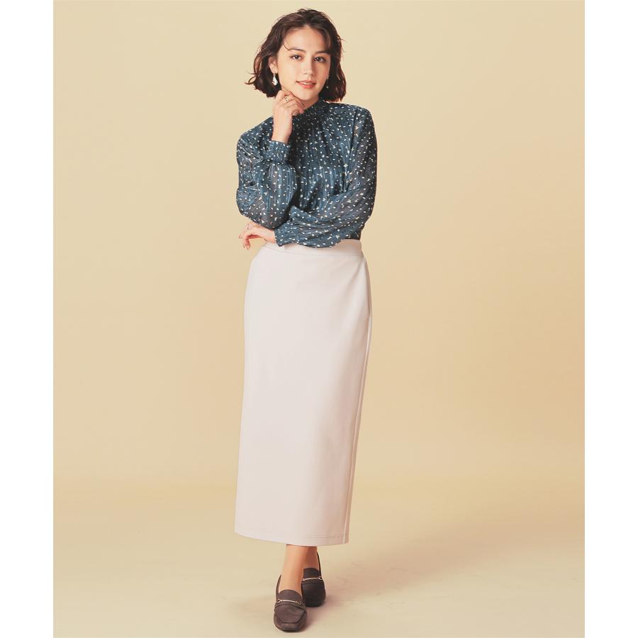 Honeys（ハニーズ） トップス 長袖 花柄 シアー素材 ラメ入り 裏地付き