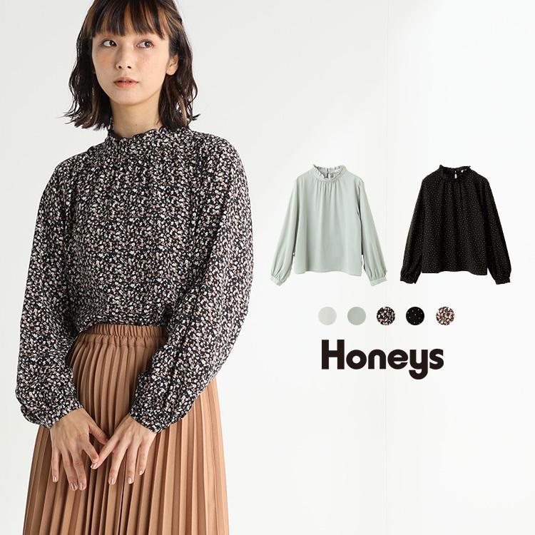 トップス ブラウス ハイネック レディース 長袖 秋 冬 Sale セール Honeys ハニーズ ハイネックブラウス Web限定llサイズ有 ハニーズ オンラインショップ 通販 Paypayモール