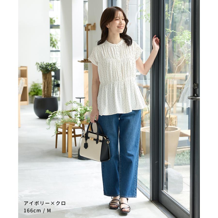 Honeys（ハニーズ） トップス ノースリーブ バンドカラー ペプラム
