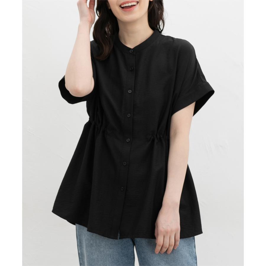 美品♡ ヘイブ 半袖 春夏 クロスラッフルトップ カットソー ブラウス 黒 Honeys（ハニーズ） トップス ブラウス 半袖 ドロスト ワッシャー加工