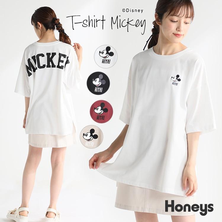 トップス Tシャツ レディース 半袖 夏 ディズニー ミッキー ゆったり 大きいサイズ ストリート Honeys ハニーズ ｔシャツ ミッキー ハニーズ オンラインショップ 通販 Paypayモール