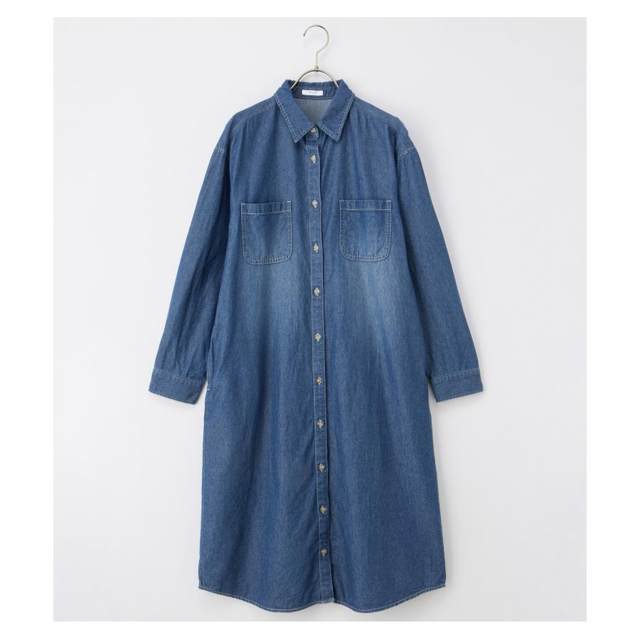 Honeys（ハニーズ） ワンピース 長袖 ロング丈 シャツワンピース