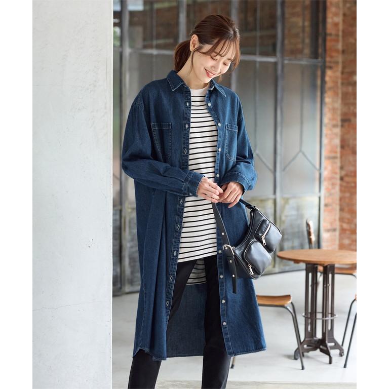 Honeys（ハニーズ） ワンピース 長袖 ロング丈 シャツワンピース
