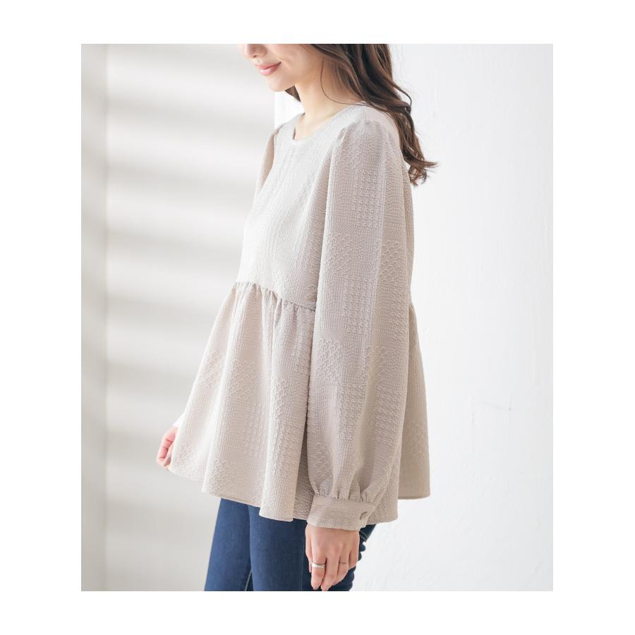 Honeys トップス ブラウス カットソー 長袖 フレア きれいめ Honeys トップス ブラウス カットソー 長袖 フレア きれいめ