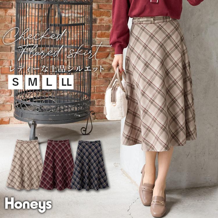 Honeys（ハニーズ） ボトムス スカート ひざ丈 オフィス きれいめ