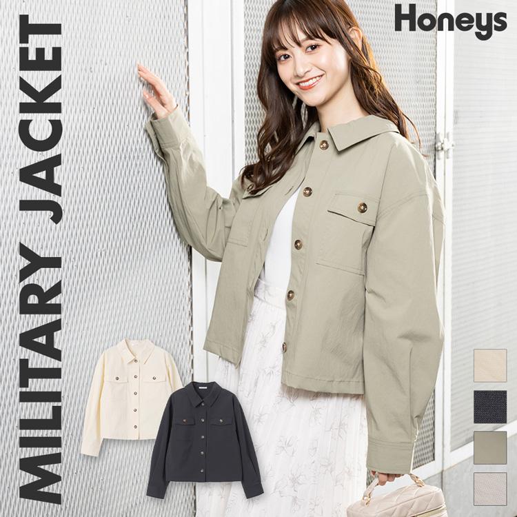 Honeys アウター ジャケット レディース 白 黒 カジュアル Honeys アウター ジャケット レディース 白 黒 カジュアル