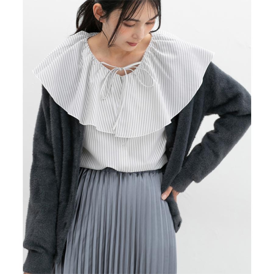 Honeys（ハニーズ） トップス ブラウス 長袖 フリルカラー リボン
