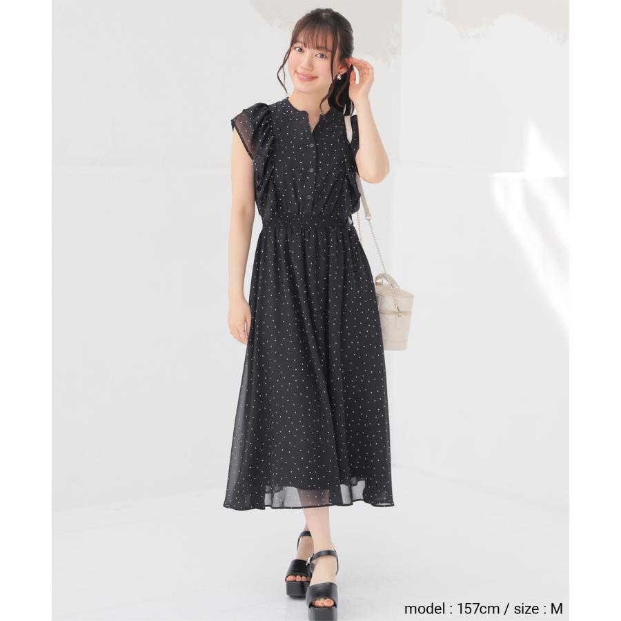 Honeys（ハニーズ） ワンピース 半袖 ロング丈 大きいサイズ フリル 花