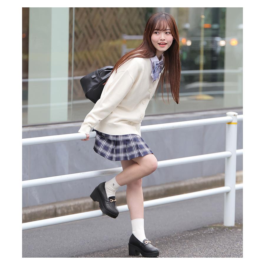 スカート ミニ 黒 チェック ピンク グレー 韓国  キッズ レディース ゴム 短め 幅広 制服 Honeys ハニーズ ミニプリーツスカート｜honeys-online｜11