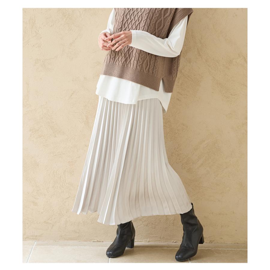 プリーツプリーズ ロングスカート スリット サイズ3 大きいサイズ プリーツプリーズ ロングスカート スリット サイズ3 大きい