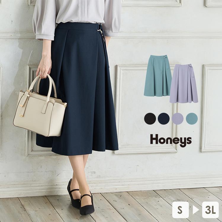 Honeys（ハニーズ） ボトムス スカート フレアスカート ひざ丈 大きい