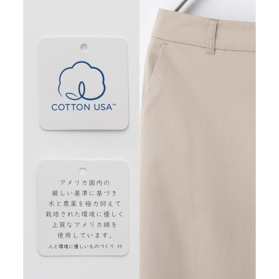チノパンツ S＆SONS (エスアンドサンズ) ストレッチ 無地 ツータック