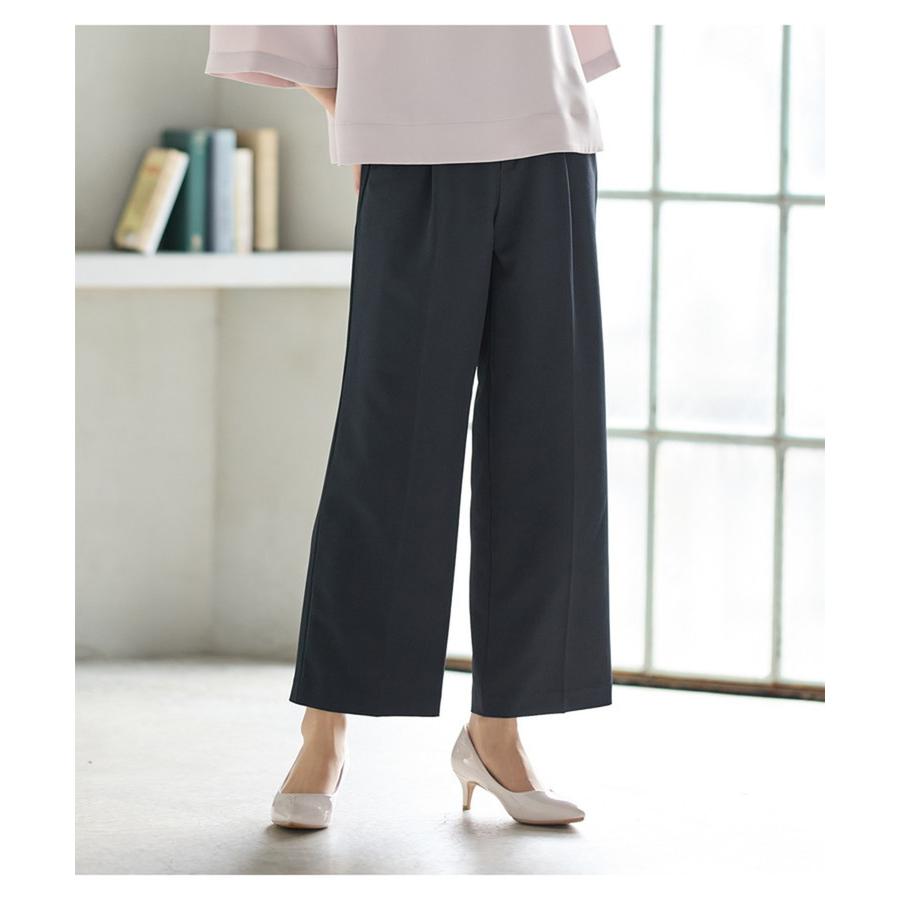 Honeys ボトムス ストレートパンツ 大きいサイズ オフィス 接触冷感