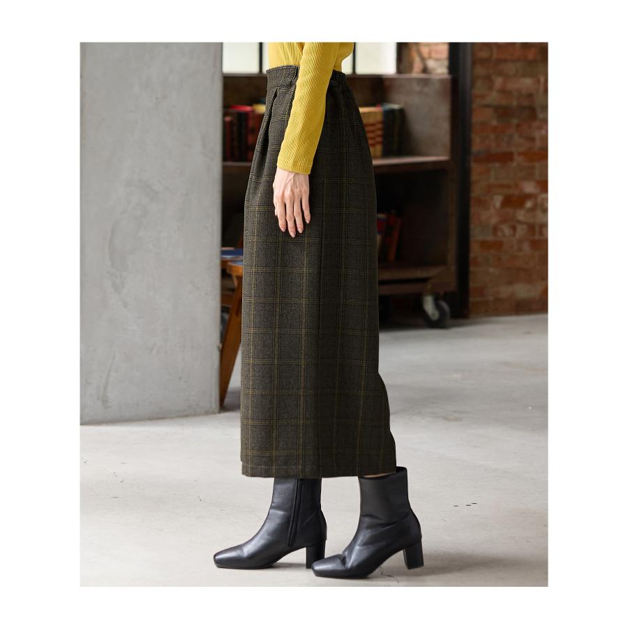 Honeys ボトムス パンツ ガウチョパンツ チェック柄 ツイル素材