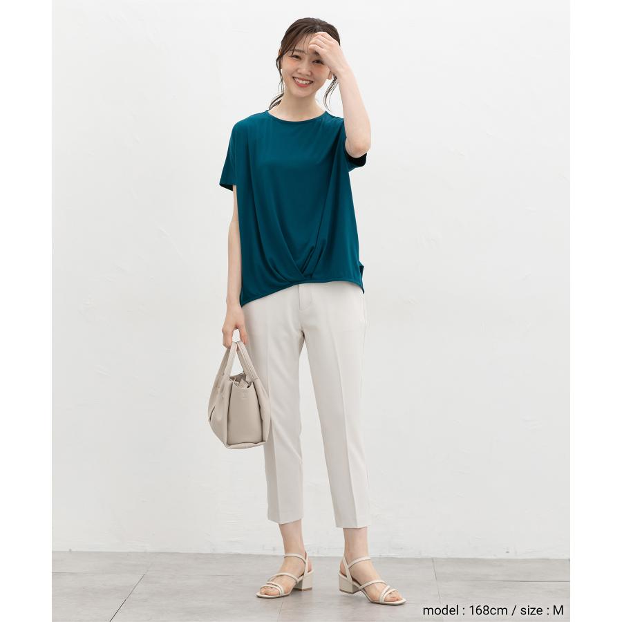 ボトムス 接触冷感 ハニさら 大きいサイズ オフィス きれいめ クロップド丈 UVカット センタープレス レディース SALE Honeys ハニーズ クロップドパンツ | Honeys | 07