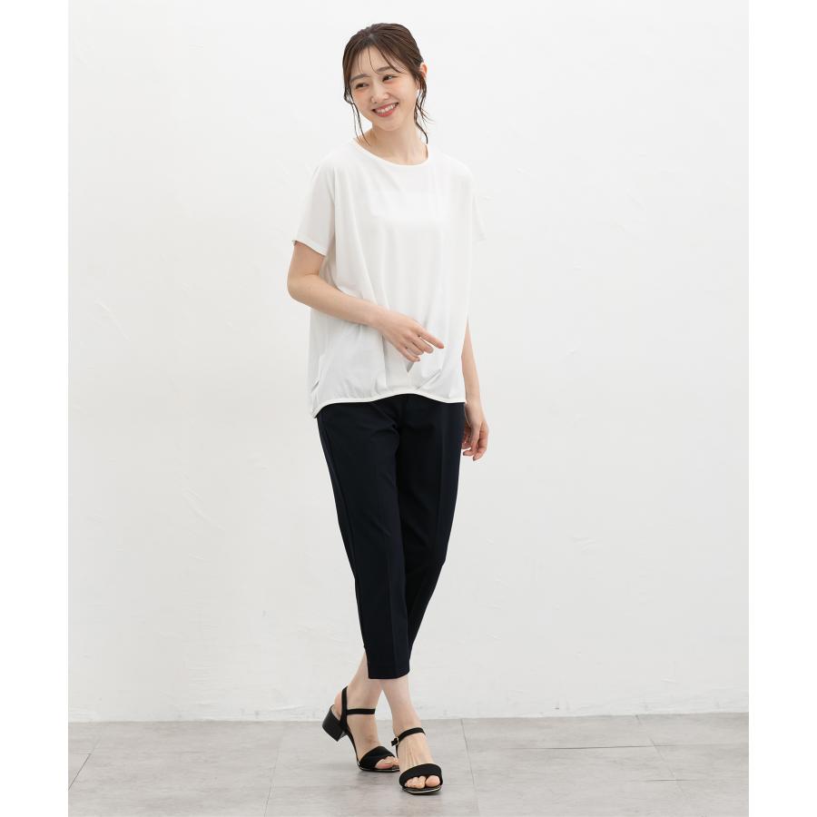 ボトムス 接触冷感 ハニさら 大きいサイズ オフィス きれいめ クロップド丈 UVカット センタープレス レディース SALE Honeys ハニーズ クロップドパンツ | Honeys | 11