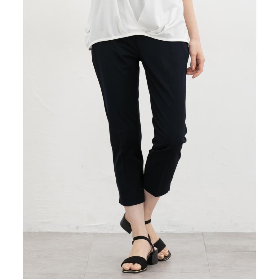 ボトムス 接触冷感 ハニさら 大きいサイズ オフィス きれいめ クロップド丈 UVカット センタープレス レディース SALE Honeys ハニーズ クロップドパンツ | Honeys | 12