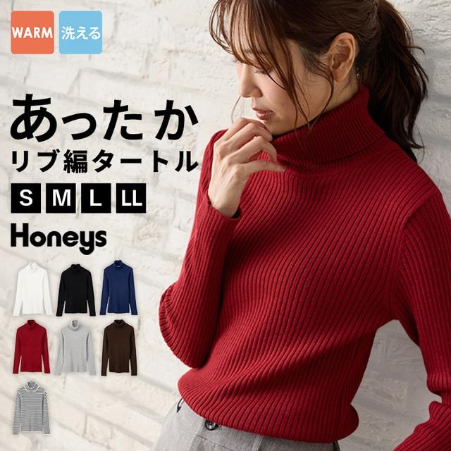 Honeys（ハニーズ） トップス ニット セーター 長袖 ハニぽか あったか