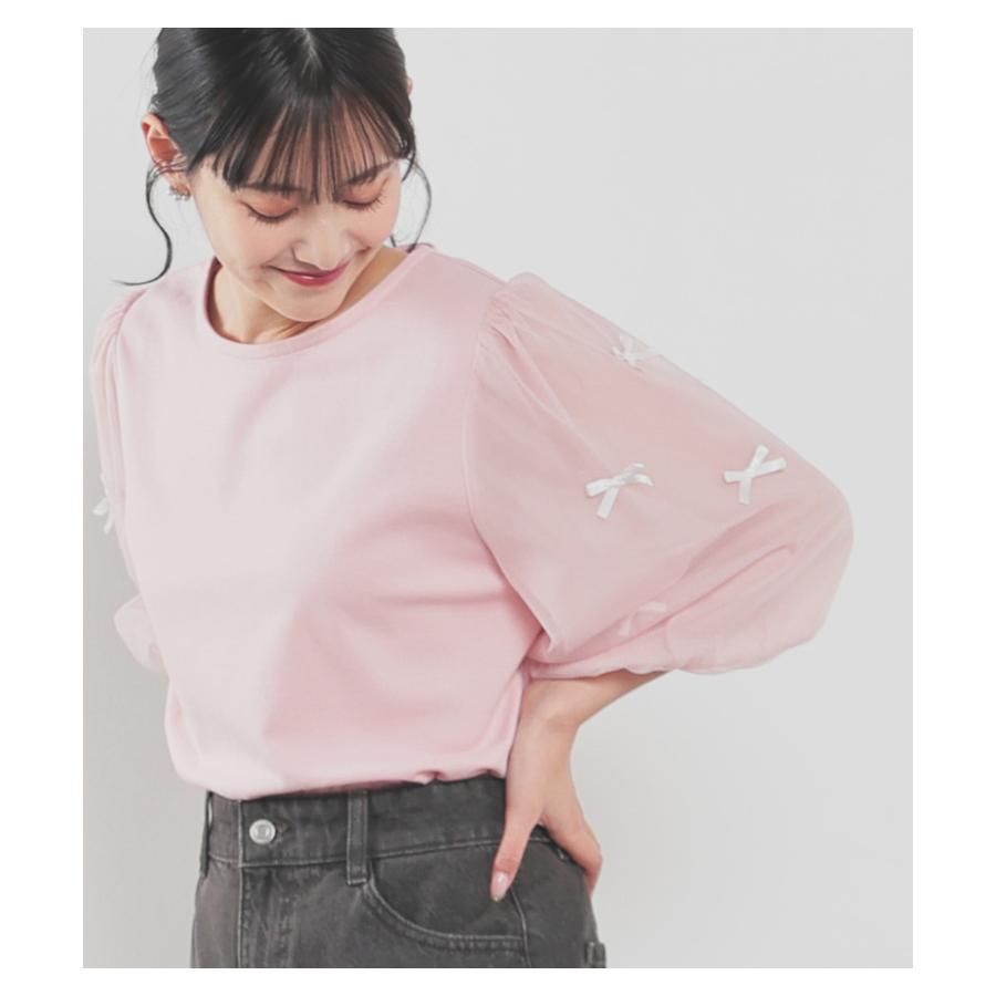 Honeys（ハニーズ） トップス カットソー リボン付トップス クルー