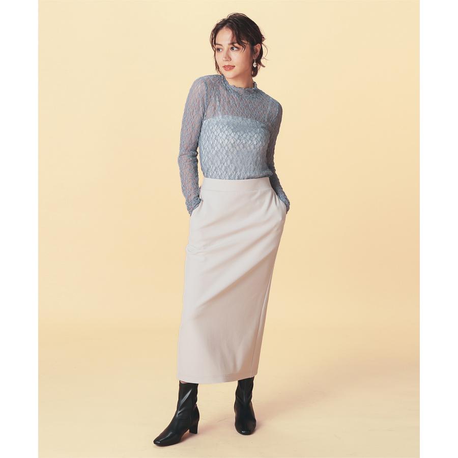 お値下げ新品LoudMouth パイナップル柄 ハイネックシャツ&スカート レディース ハイネックインナーシャツ 冷感ベア天素材 ホワイト